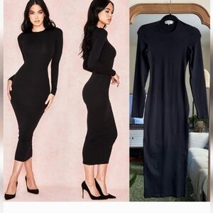 Nwt House of Harlow black large dress very thick streachy